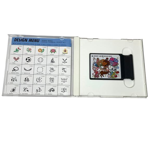 Janome 8000 Memory Card 2 Vintage Design Series Embroidery NEW-Opened 25 Images - Picture 3 of 13